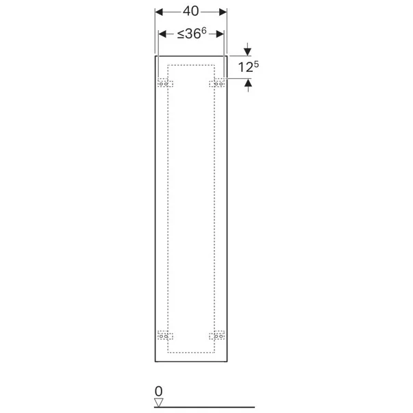 Dulap baie suspendat bej Geberit Xeno2 1 usa 40 cm [3]