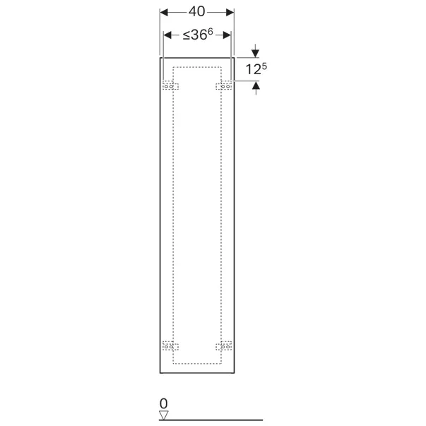 Dulap baie suspendat Geberit Xeno2 gri 1 usa 40 cm [5]