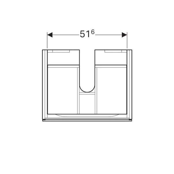 Dulap baza pentru lavoar suspendat Geberit Xeno2 alb 1 sertar 58 cm [5]