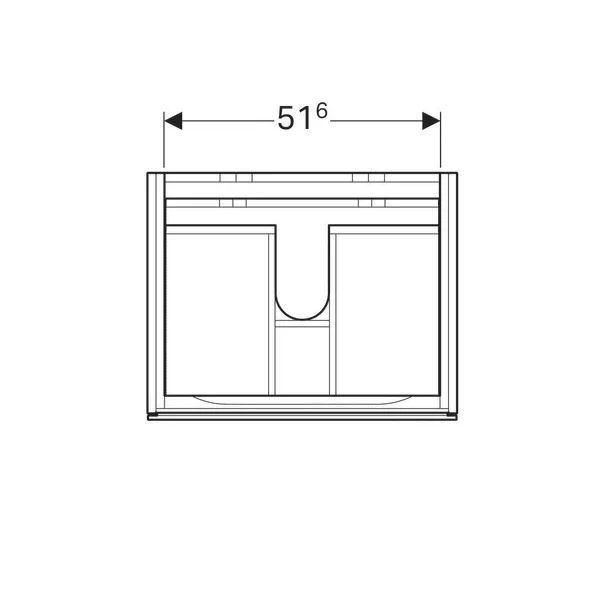Dulap baza pentru lavoar suspendat Geberit Xeno2 greige 2 sertare 58 cm [5]