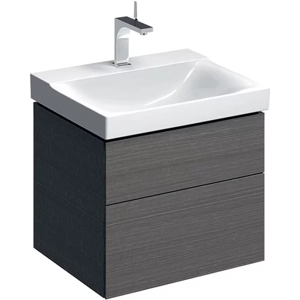 Dulap baza pentru lavoar suspendat Geberit Xeno2 gri 2 sertare 58 cm [5]