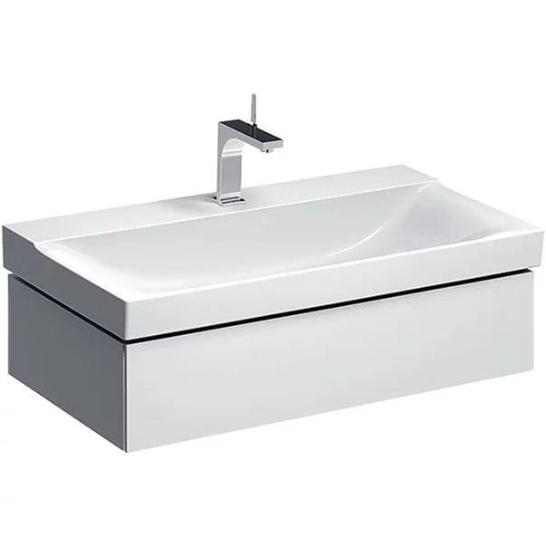 Mobilier Baie - Dulap baza pentru lavoar suspendat Geberit Xeno2 alb 1 sertar 88 cm