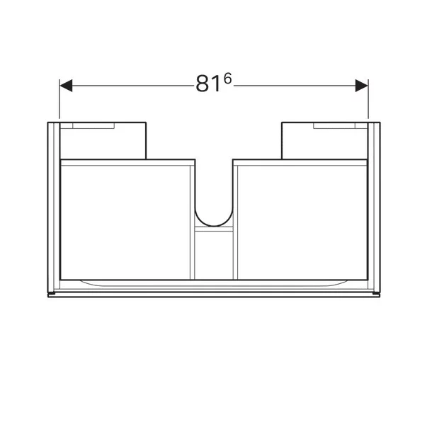 Dulap baza pentru lavoar suspendat Geberit Xeno2 alb 1 sertar 88 cm [6]