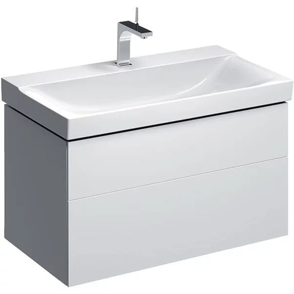 Mobilier Baie - Dulap baza pentru lavoar suspendat Geberit Xeno2 alb 2 sertare 88 cm