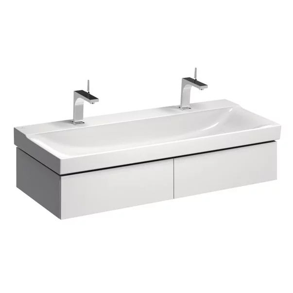 Mobilier Baie - Dulap baza pentru lavoar suspendat Geberit Xeno2 alb 2 sertare 118 cm