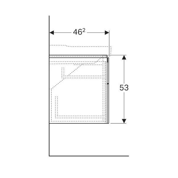 Dulap baza pentru lavoar suspendat Geberit Xeno2 greige 4 sertare 118 cm [4]