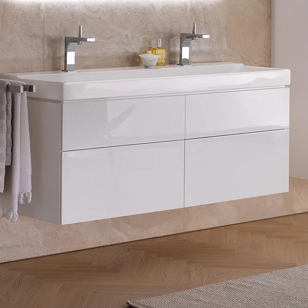 Dulap baza pentru lavoar suspendat Geberit Xeno2 alb 4 sertare 118 cm [2]