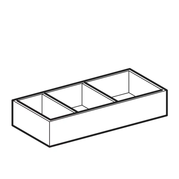 Modul de sertar Geberit Xeno2 divizare H inaltime 7 cm gri [6]