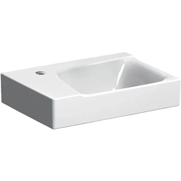 Lavoare pe mobilier - Lavoar pe mobilier Geberit Xeno2 cu orificiu baterie stanga 40 cm alb