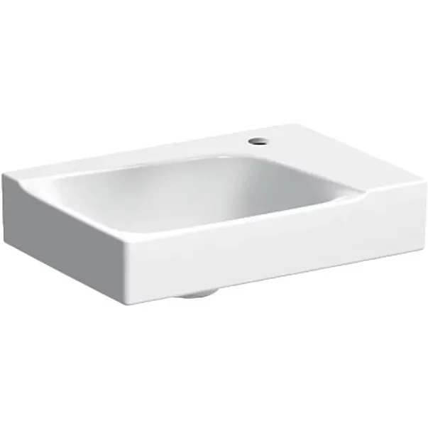 Lavoare pe mobilier - Lavoar pe mobilier Geberit Xeno2 cu orificiu baterie dreapta 40 cm alb
