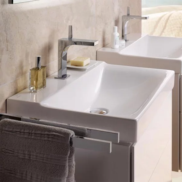 Lavoare pe mobilier - Lavoar pe mobilier Geberit Xeno2 cu orificiu baterie 60 cm alb