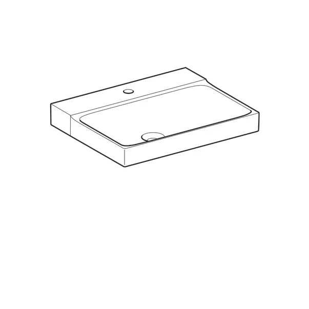 Lavoar pe mobilier Geberit Xeno2 cu orificiu baterie 60 cm alb [5]