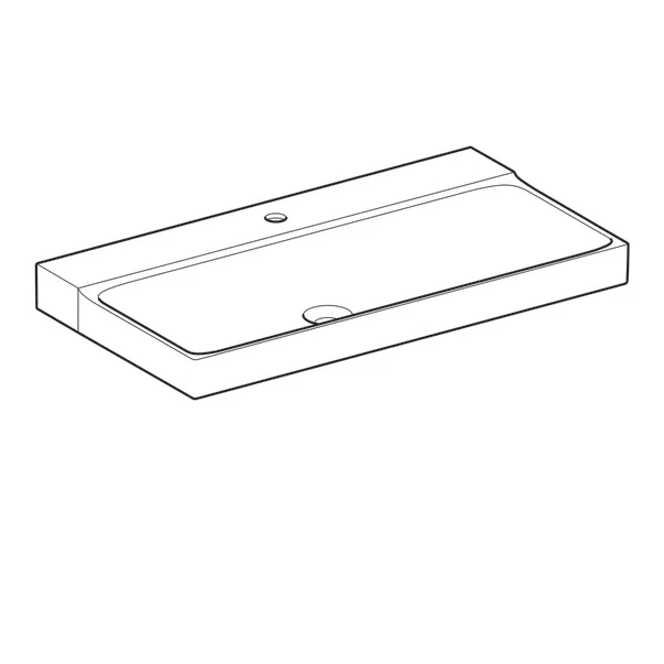 Lavoar pe mobilier Geberit Xeno2 cu orificiu baterie 90 cm alb [4]
