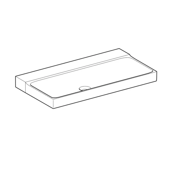 Lavoar pe mobilier Geberit Xeno2  fara orificiu baterie 90 cm alb [4]