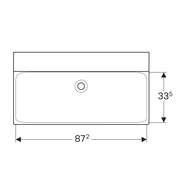Lavoar pe mobilier Geberit Xeno2  fara orificiu baterie 90 cm alb [5]