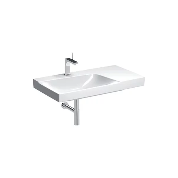 Lavoare pe mobilier - Lavoar pe mobilier Geberit Xeno2 cu blat dreapta fara orificiu baterie 90 cm alb
