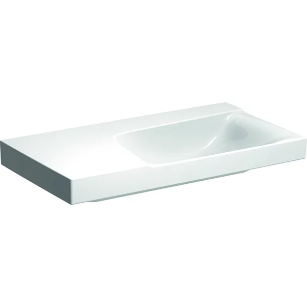 Lavoar pe mobilier Geberit Xeno2 cu blat stanga fara orificiu baterie 90 cm alb [3]
