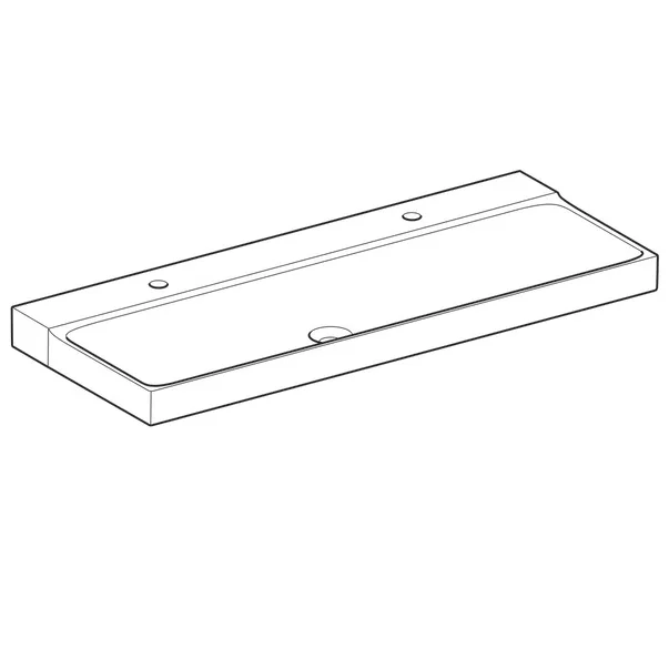 Lavoare pe mobilier - Lavoar pe mobilier Geberit Xeno2 cu orificiu baterie stanga si dreapta 120 cm alb