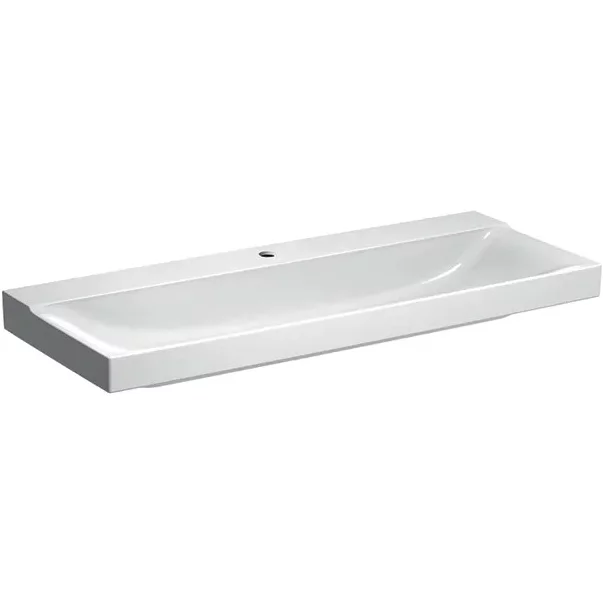 Lavoare pe mobilier - Lavoar pe mobilier Geberit Xeno2 cu orificiu baterie 120 cm alb