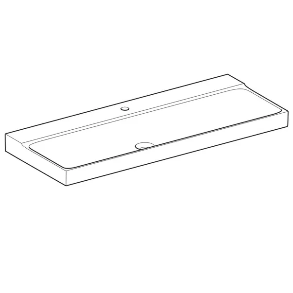 Lavoar pe mobilier Geberit Xeno2 cu orificiu baterie 120 cm alb [2]