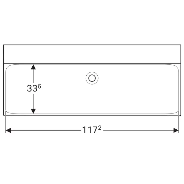 Lavoar pe mobilier Geberit Xeno2 fara orificiu baterie 120 cm alb [5]