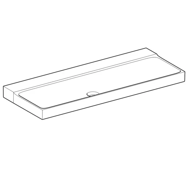 Lavoar pe mobilier Geberit Xeno2 fara orificiu baterie 120 cm alb [6]