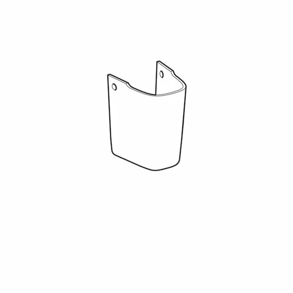 Semipiedestal pentru lavoar Geberit Smyle alb 21,5 cm [2]
