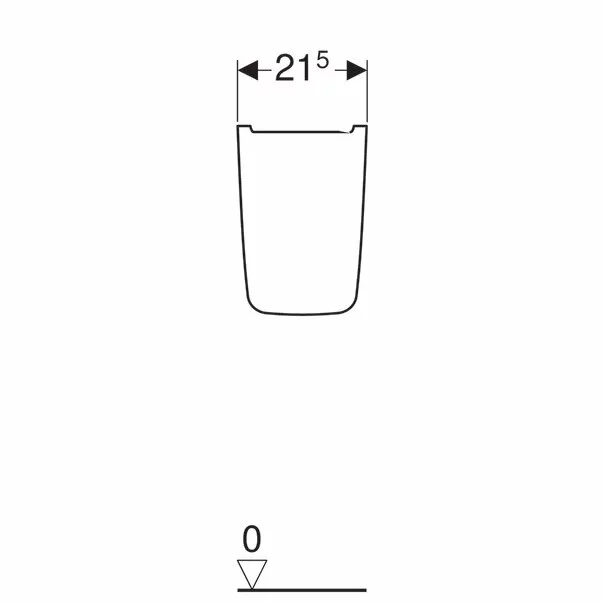 Semipiedestal pentru lavoar Geberit Smyle alb 21,5 cm [4]