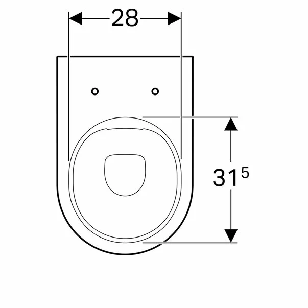 Vas wc suspendat BTW Geberit Acanto Rimfree cu spalare verticala alb [4]