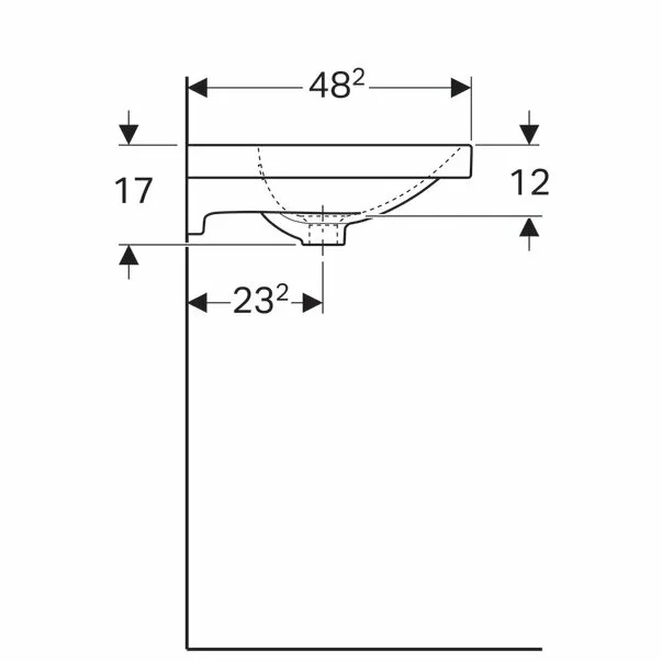 Lavoar pe mobilier Geberit Acanto 60 cm [5]