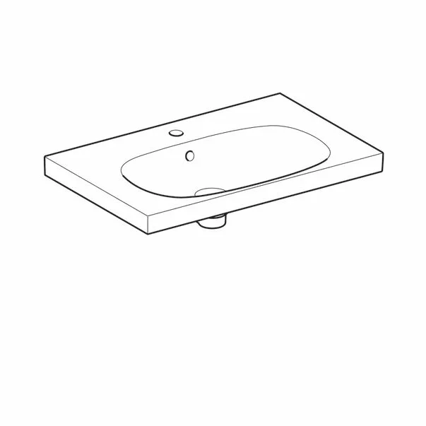 Lavoar pe mobilier cu blat Geberit Acanto 74 cm [2]