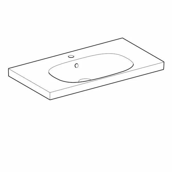 Lavoar pe mobilier Geberit Acanto 90 cm cu orificiu baterie [5]