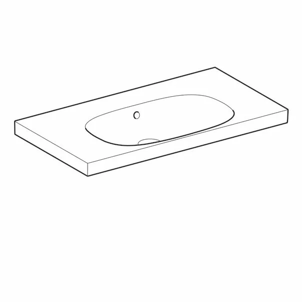 Lavoar pe mobilier Geberit Acanto 90 cm fara orificiu baterie [2]