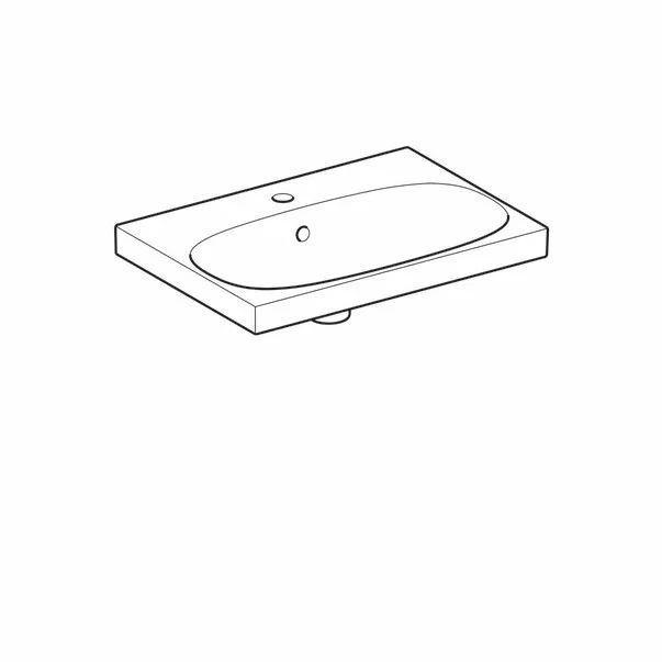 Lavoar pe mobilier Geberit Acanto 60 cm cu proiectie mica [2]