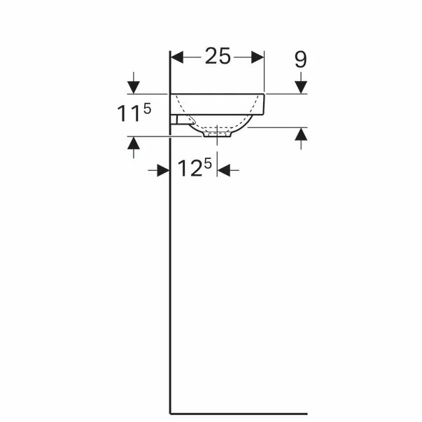 Lavoar pe mobilier Geberit Acanto 40 cm [5]