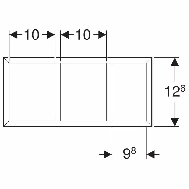 Modul de sertar Geberit Group divizare H inaltime 6 cm [3]