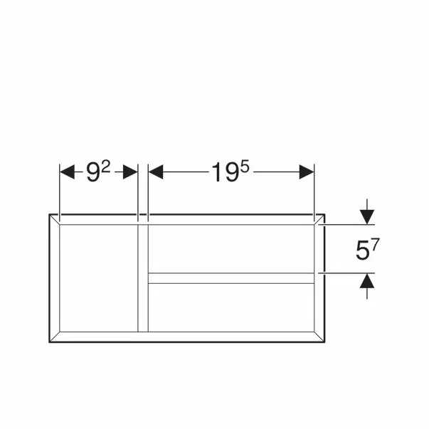 Modul de sertar Geberit Group divizare T inaltime 6 cm [3]