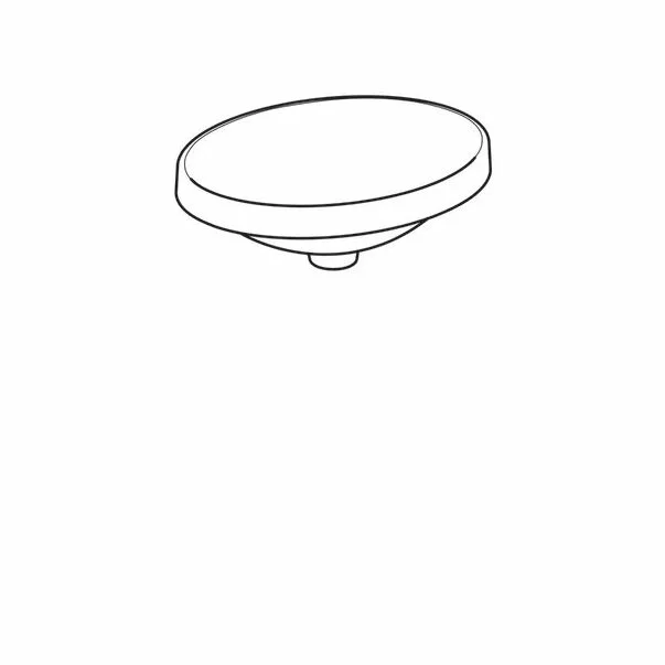 Lavoar incastrat Geberit Variform 50 cm fara orificiu preaplin oval [3]