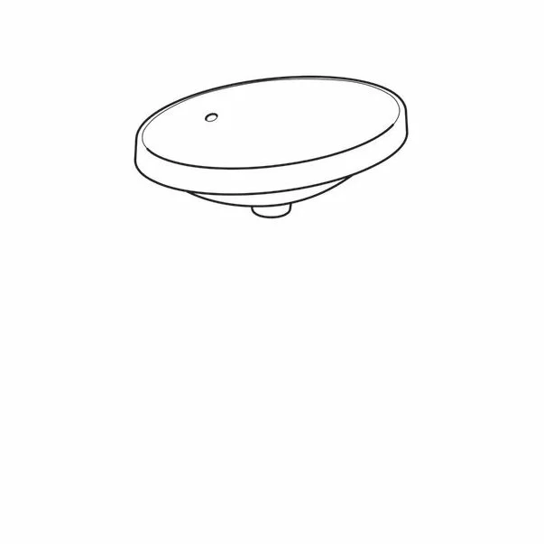 Lavoar incastrat Geberit Variform 55 cm cu orificiu preaplin oval [5]