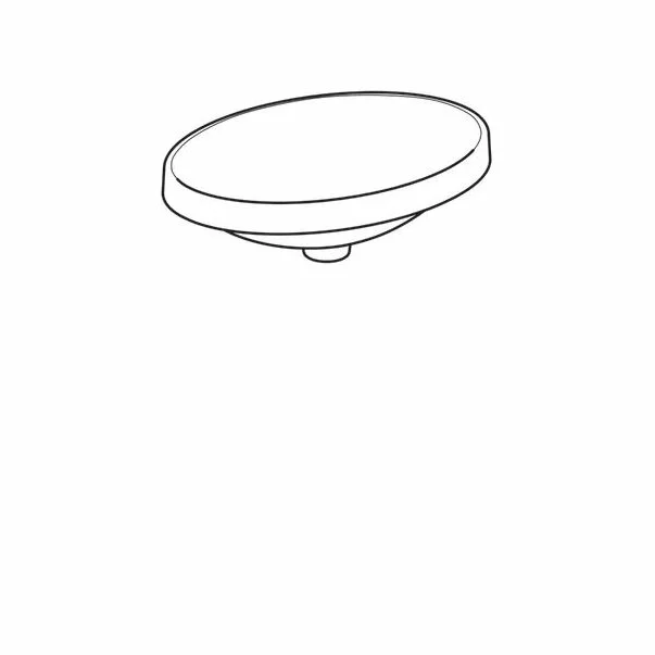 Lavoar incastrat Geberit Variform 55 cm fara orificiu preaplin oval [3]