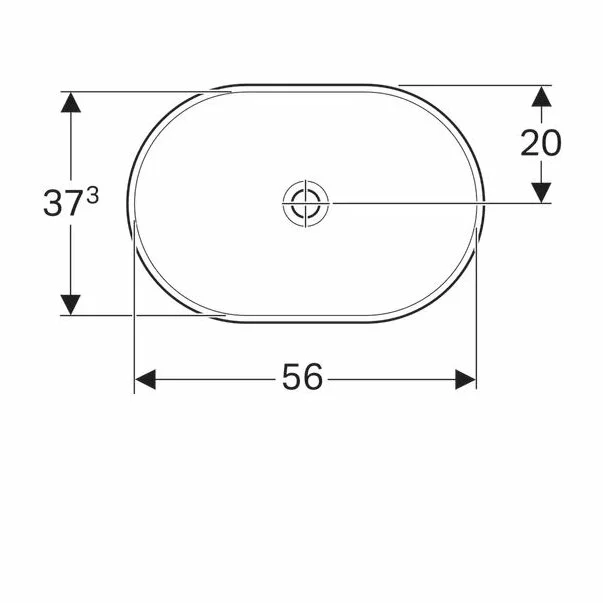 Lavoar incastrat Geberit Variform 60 cm fara orificiu baterie fara orificiu preaplin [3]