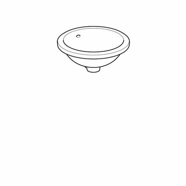 Lavoar sub blat Geberit Variform 39 cm fara orificiu baterie cu orificiu preaplin [2]