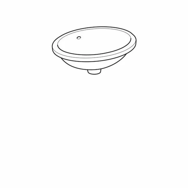 Lavoar sub blat Geberit Variform 48 cm fara orificiu baterie cu orificiu preaplin [2]
