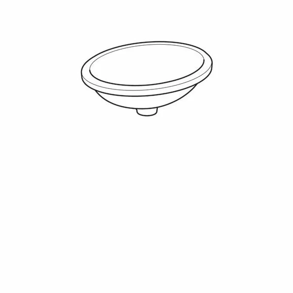 Lavoar sub blat Geberit Variform 48 cm fara orificiu baterie fara orificiu preaplin [2]
