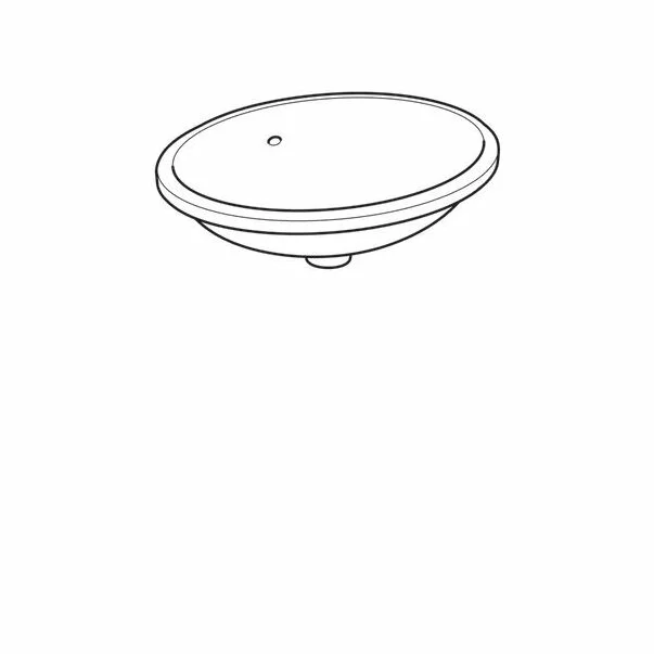 Lavoar sub blat Geberit Variform 56 cm fara orificiu baterie cu orificiu preaplin [2]