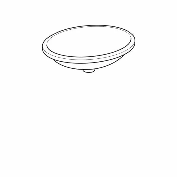 Lavoar sub blat Geberit Variform 56 cm fara orificiu baterie fara orificiu preaplin [2]