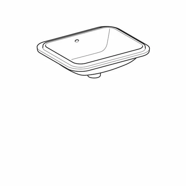 Lavoar sub blat Geberit Variform 53 cm fara orificiu baterie cu orificiu preaplin [2]