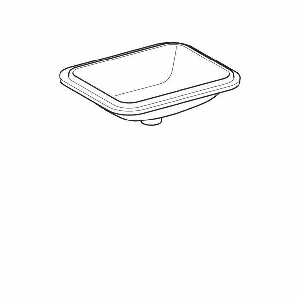 Lavoar sub blat Geberit Variform 53 cm fara orificiu baterie fara orificiu preaplin [2]