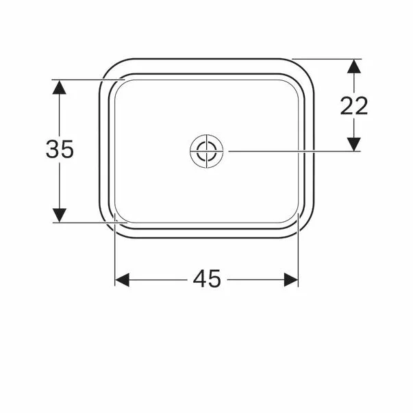 Lavoar sub blat Geberit Variform 53 cm fara orificiu baterie fara orificiu preaplin [3]