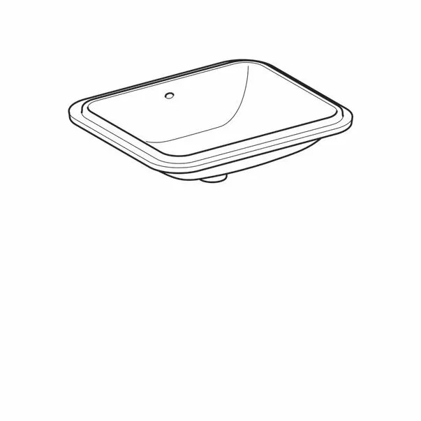 Lavoar sub blat Geberit Variform 58 cm fara orificiu baterie cu orificiu preaplin [2]